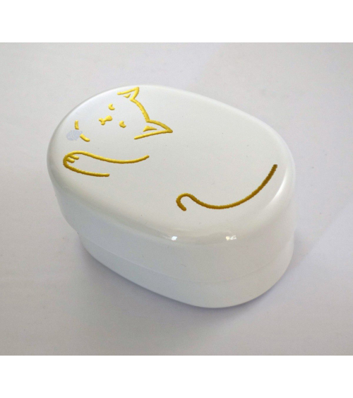 Bento box (Lunch box) gato dormido blanco