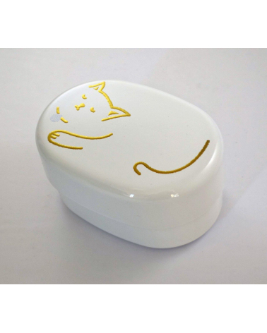 Bento box (Lunch box) gato dormido blanco