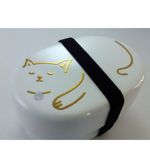 Bento box (Lunch box) gato dormido blanco