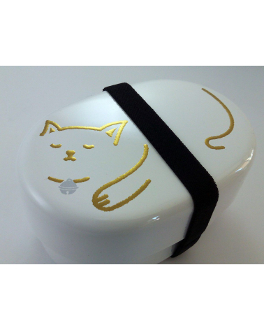 Bento box (Lunch box) gato dormido blanco