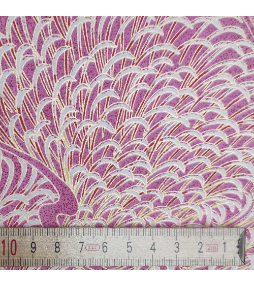 Chiyogami Japanese rice paper washi kiku in pink