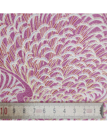 Chiyogami Japanese rice paper washi kiku in pink