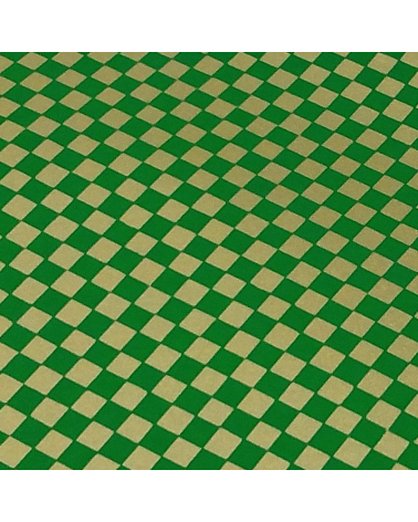 Papel Chiyogami damero grande dorado y verde