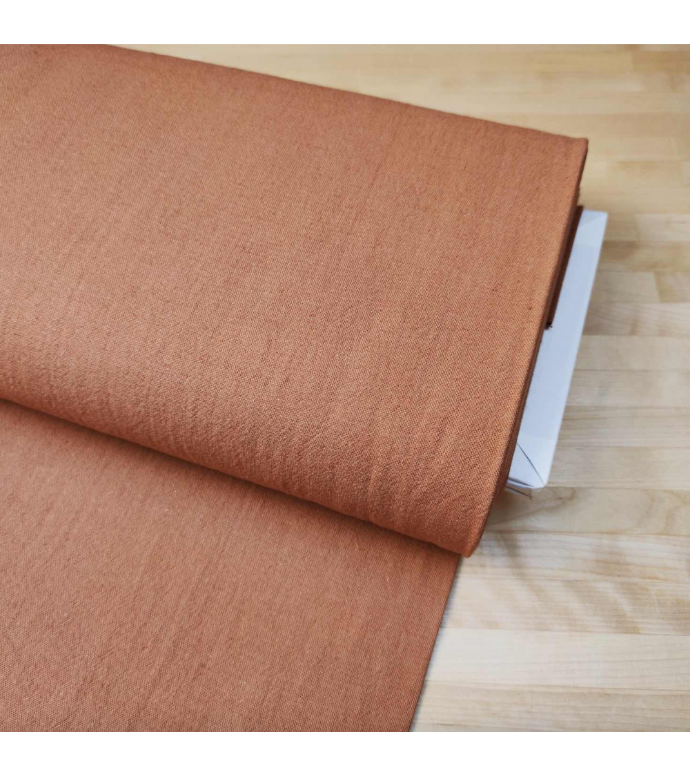 Cotton-linen Japanese canvas in bronze