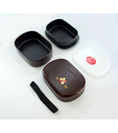 Bento box (Lunch box) madera con flor cerezo (kino hako sakura)