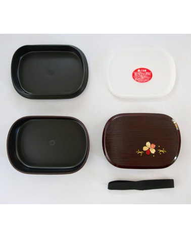 Bento box (Lunch box) madera con flor cerezo (kino hako sakura)