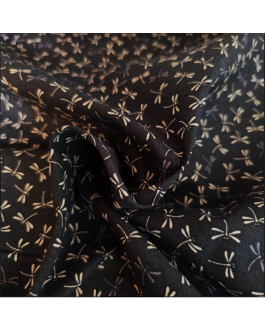Japanese 'Tonbo' cotton fabric over black