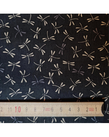 Japanese 'Tonbo' cotton fabric over black