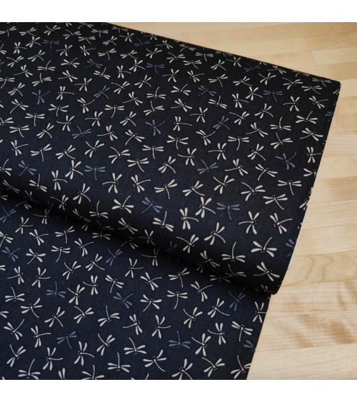 Japanese 'Tonbo' cotton fabric over black