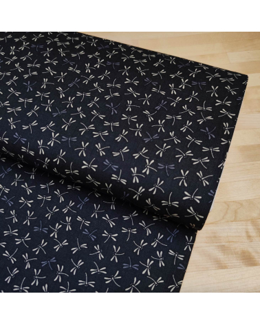 Japanese 'Tonbo' cotton fabric over black