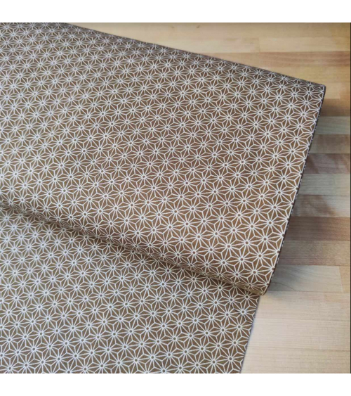 Japanese fabric. Asanoha in ochre.