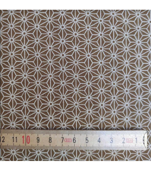Japanese fabric. Asanoha in ochre.