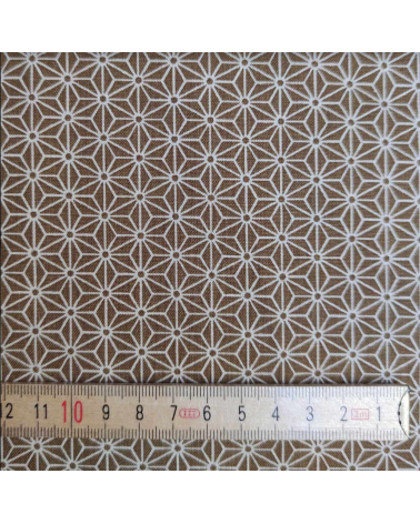 Japanese fabric. Asanoha in ochre.