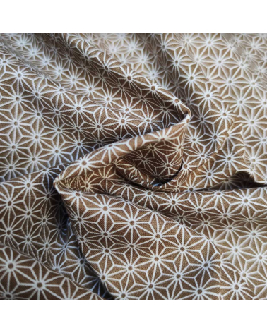 Japanese fabric. Asanoha in ochre.