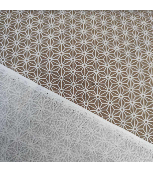 Japanese fabric. Asanoha in ochre.