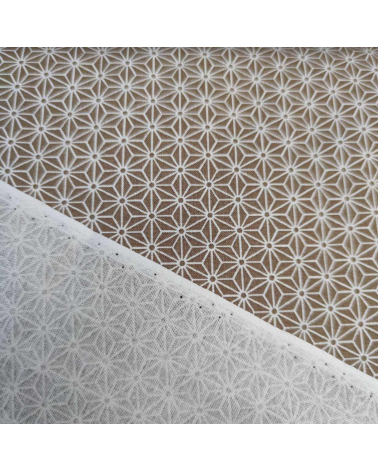 Japanese fabric. Asanoha in ochre.