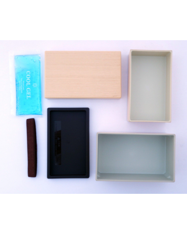 Bento box (Lunch box) efecto madera abedul