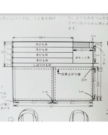 Kit Bolso sashiko (bordado japonés).