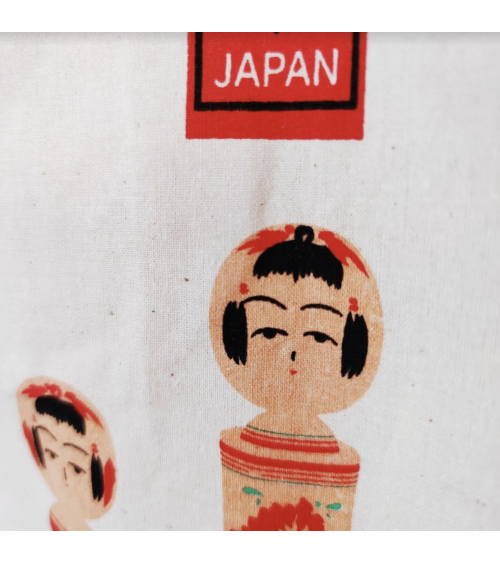Bolsa tote bag de algodón "Kokeshi"