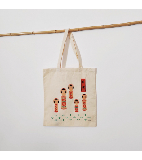 Bolsa tote bag de algodón "Kokeshi"
