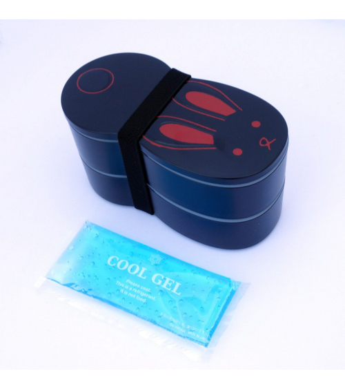 Bento box (Lunch box) conejito rojo y negro