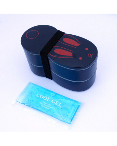 Bento box (Lunch box) conejito rojo y negro