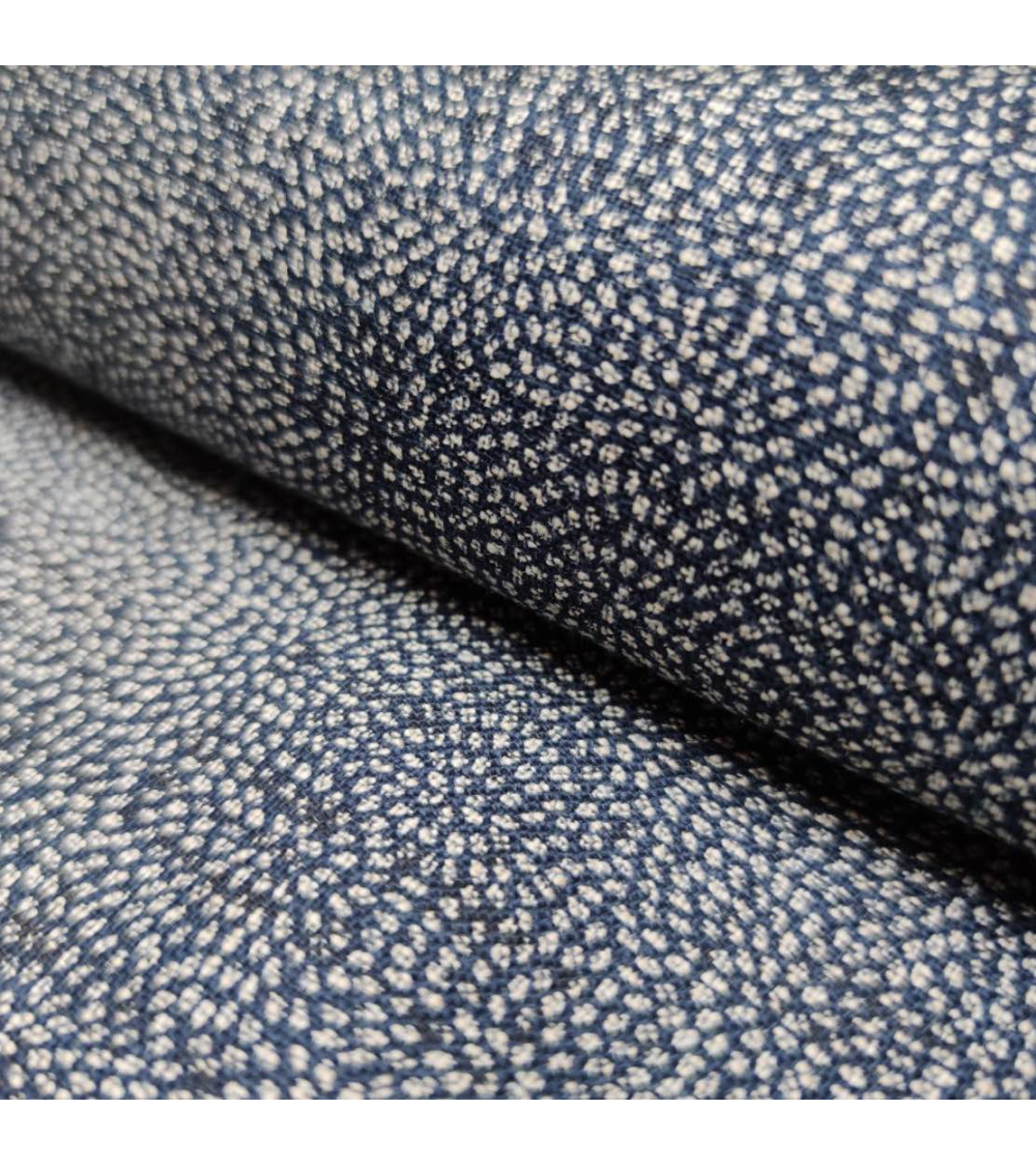 Tela japonesa Rustic Indigo. "Kiku katazome"