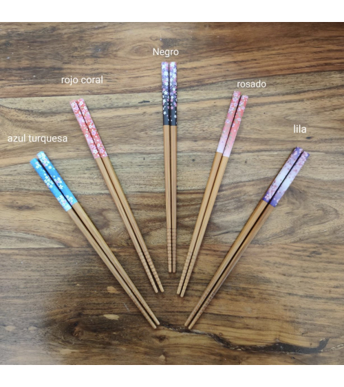 Japanese bamboo chopsticks "Flowers"