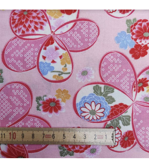 Japanese amundsen cotton fabric "Ume" in pink