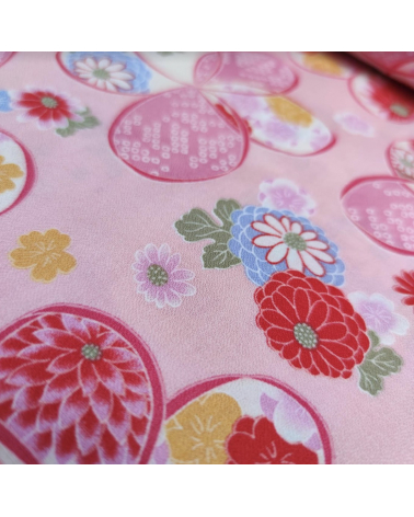 Japanese amundsen cotton fabric "Ume" in pink