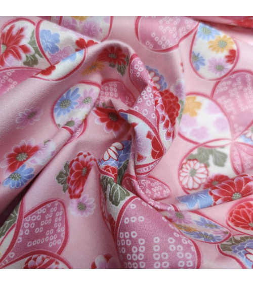 Japanese amundsen cotton fabric "Ume" in pink