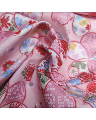 Japanese amundsen cotton fabric "Ume" in pink