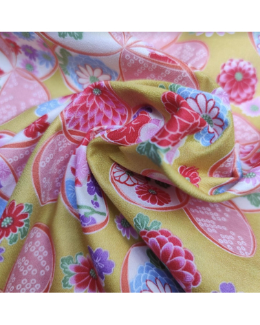 Tela japonesa de Amundsen en algodón "Ume" en amarillo.