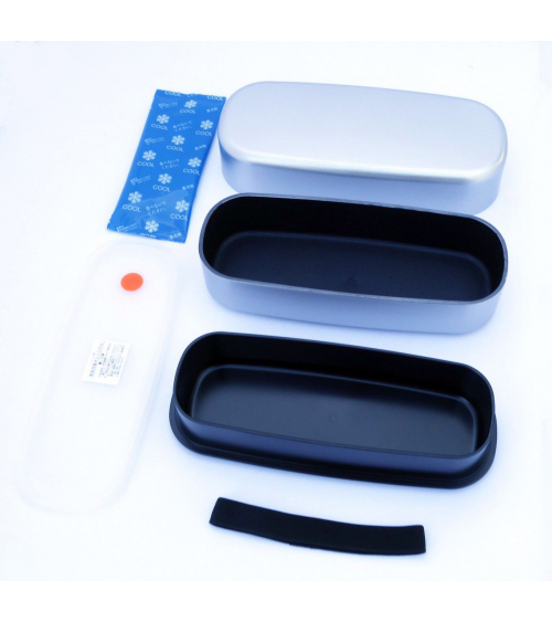 Bento box (Lunch box) silver alargada