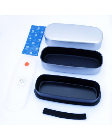 Bento box (Lunch box) silver alargada