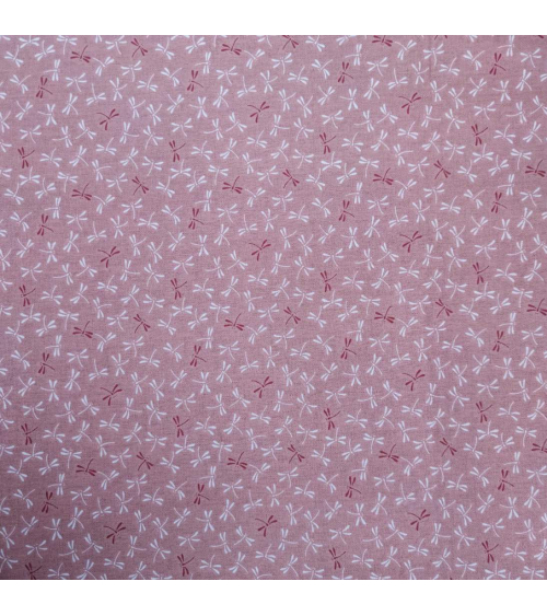 Tela japonesa de algodón "Tonbo" en rosa salmón