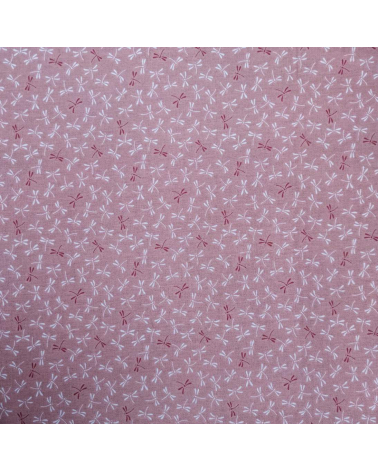 Japanese 'Tonbo' cotton fabric over salmon pink