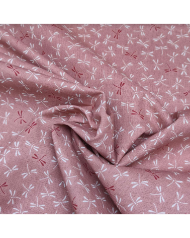 Japanese 'Tonbo' cotton fabric over salmon pink