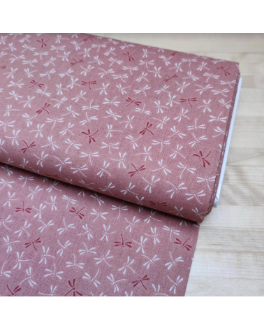 Japanese 'Tonbo' cotton fabric over salmon pink