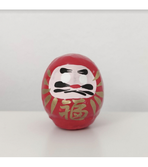 Amuleto daruma 4,5 cm en rojo.