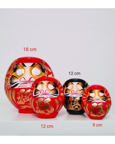 Amuleto daruma dorado 12 cm.
