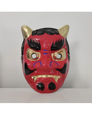 Máscara de Oni roja para Setsubun