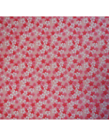 Papel japonés chiyogami sakuras en rosa sobre fondo rosa