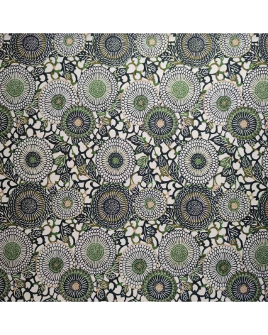 Papel washi chiyogami arabesco en tonos verdes