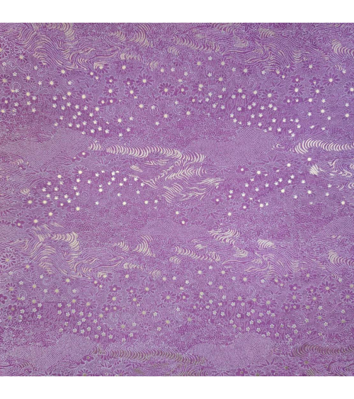 Chiyogami motivos tradicionales sobre fondo magenta.