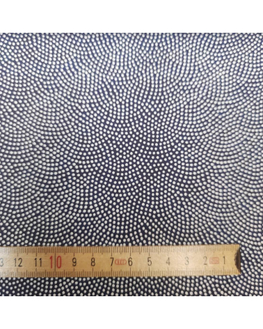 Papel japonés Chiyogami con samekomon de puntitos sobre fondo azul oscuro.