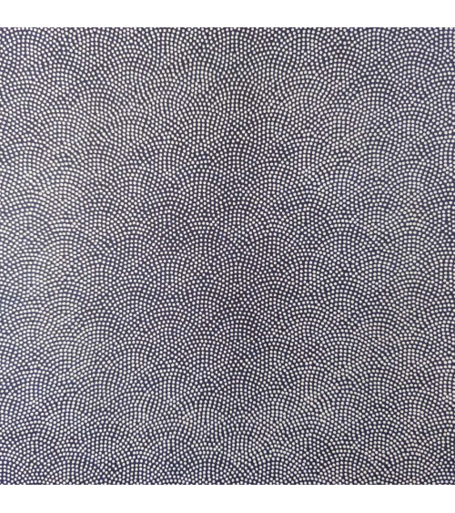 Papel japonés Chiyogami con samekomon de puntitos sobre fondo azul oscuro.