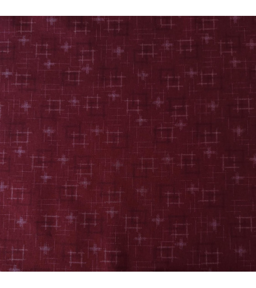 Japanese 100% cotton fabric "Igeta" (brocade) in burgundy