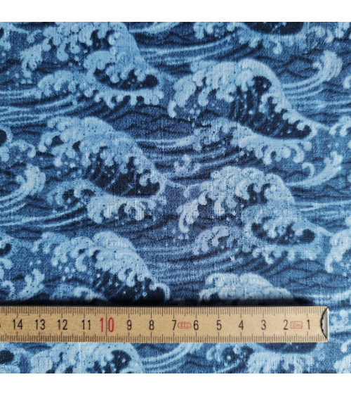 Tela de dobby japonés "nami denim".