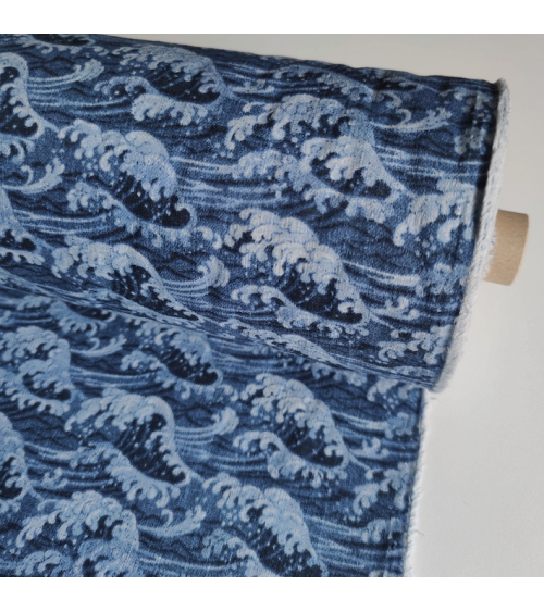 Japanese dobby fabric "nami denim".